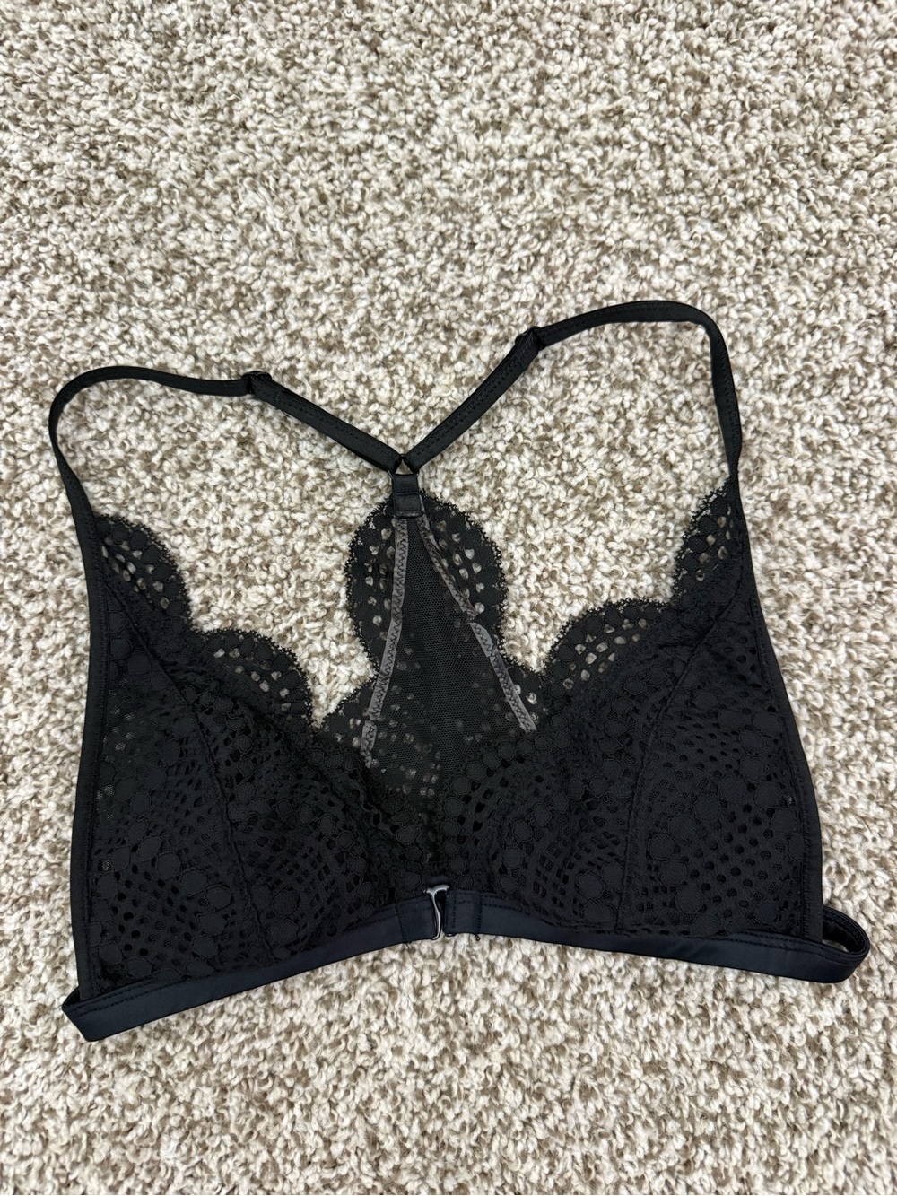 Victoria's Secret Black Lace Racerback Bralette